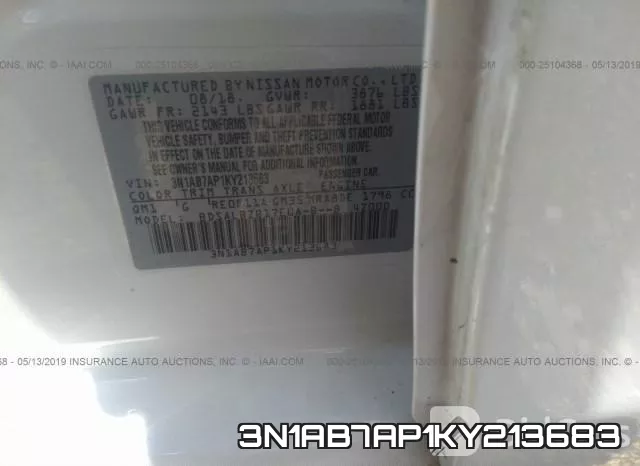 3N1AB7AP1KY213683 фото 10