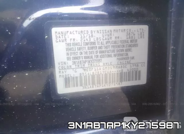3N1AB7AP1KY275987 фото 10