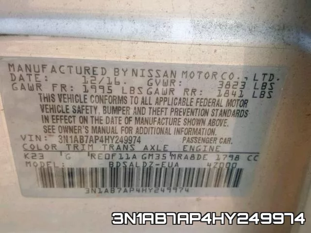 3N1AB7AP4HY249974 фото 2