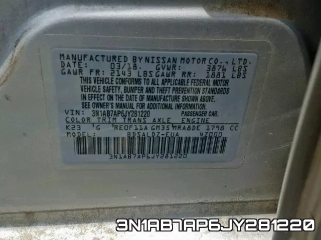 3N1AB7AP6JY281220 фото 2