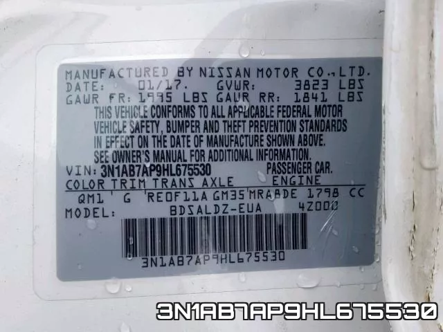3N1AB7AP9HL675530 фото 2