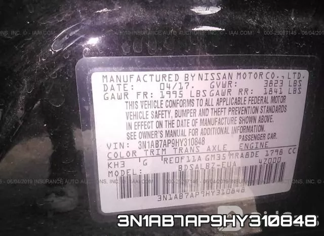 3N1AB7AP9HY310848 фото 10