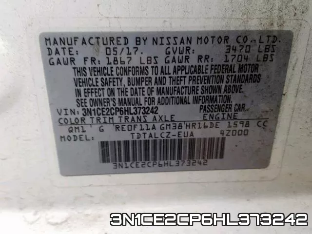 3N1CE2CP6HL373242 фото 2
