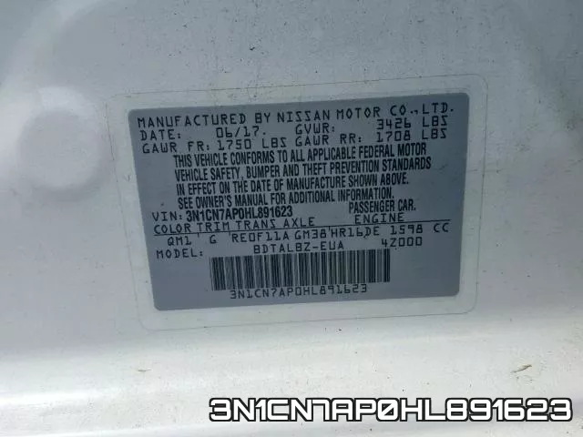 3N1CN7AP0HL891623 фото 2
