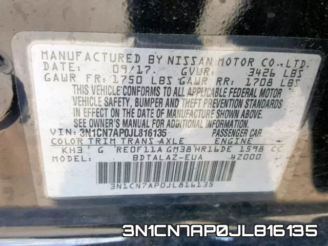 3N1CN7AP0JL816135 фото 2