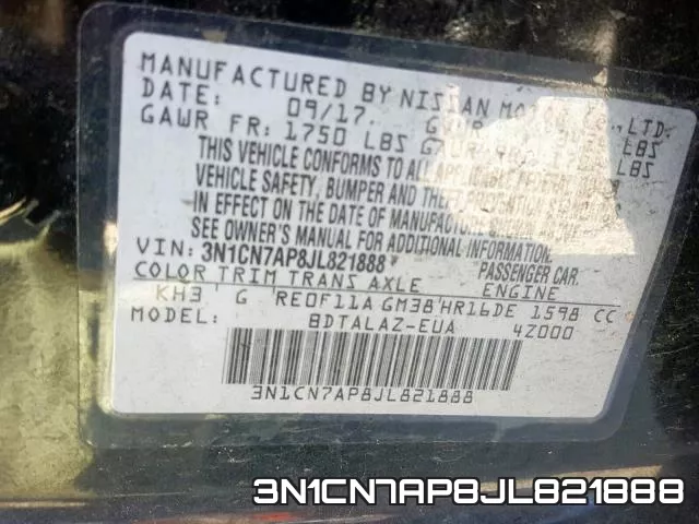 3N1CN7AP8JL821888 фото 2
