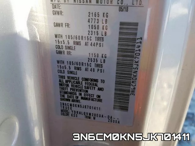 3N6CM0KN5JK701411 фото 2