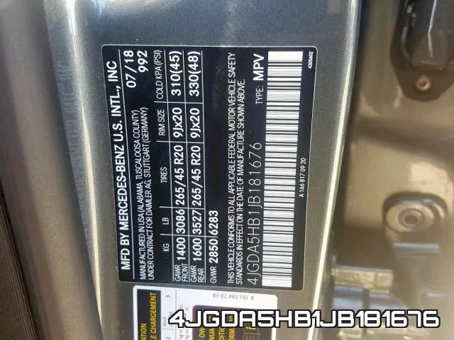 4JGDA5HB1JB181676 фото 2