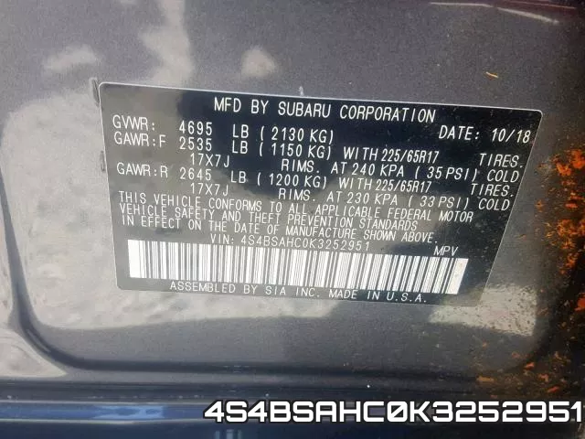 4S4BSAHC0K3252951 фото 2