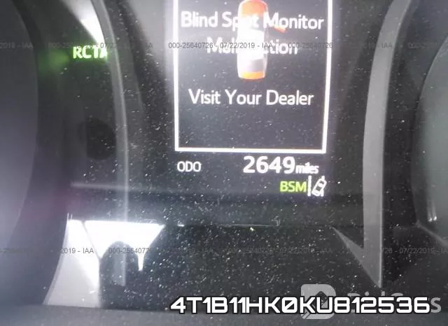 4T1B11HK0KU812536 фото 8