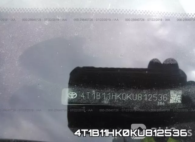 4T1B11HK0KU812536 фото 10