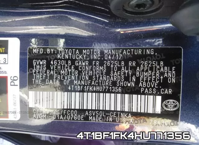 4T1BF1FK4HU771356 фото 10