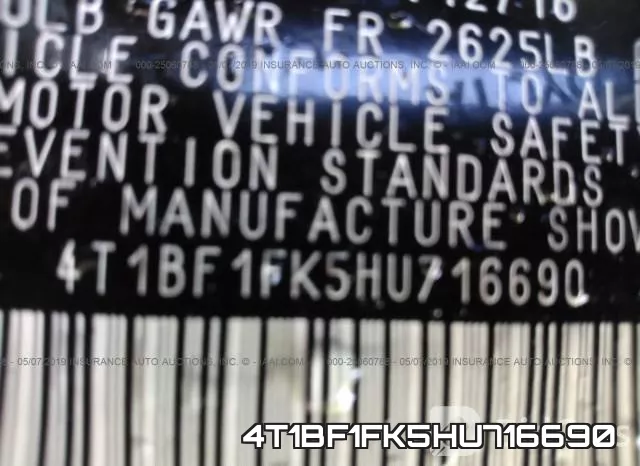 4T1BF1FK5HU716690 фото 10