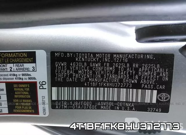 4T1BF1FK8HU372773 фото 10