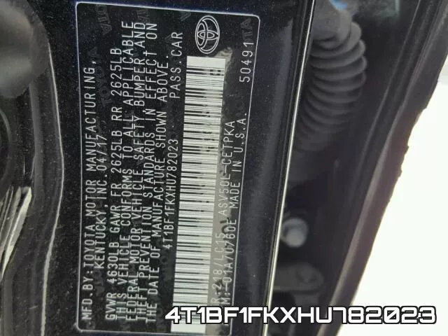 4T1BF1FKXHU782023 фото 2