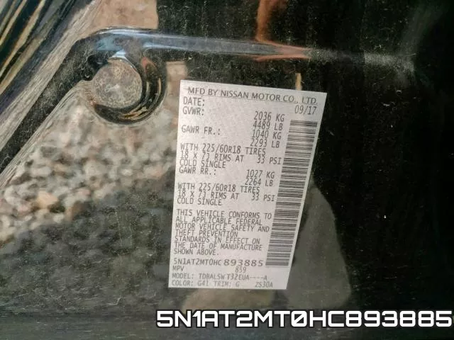 5N1AT2MT0HC893885 фото 2
