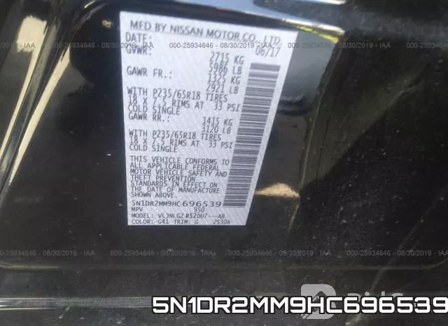 5N1DR2MM9HC696539 фото 10