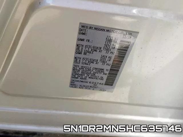 5N1DR2MN5HC635746 фото 2