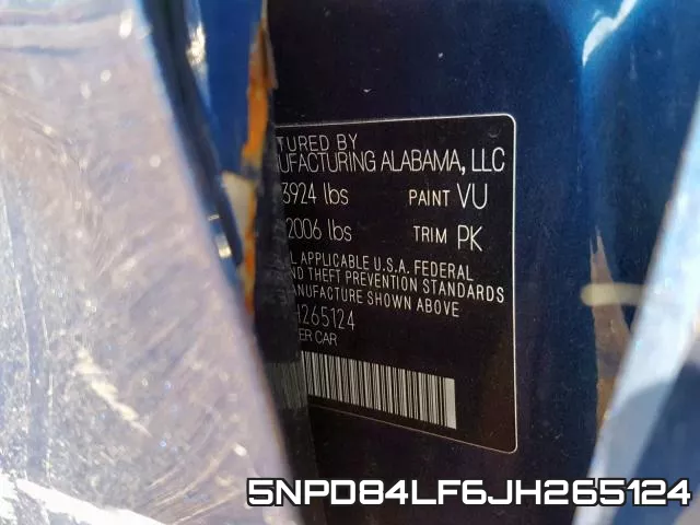 5NPD84LF6JH265124 фото 2