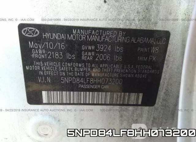 5NPD84LF8HH073200 фото 10