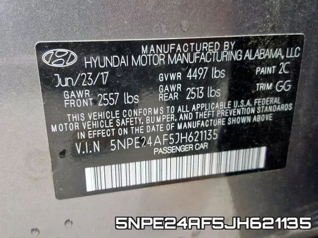 5NPE24AF5JH621135 фото 2