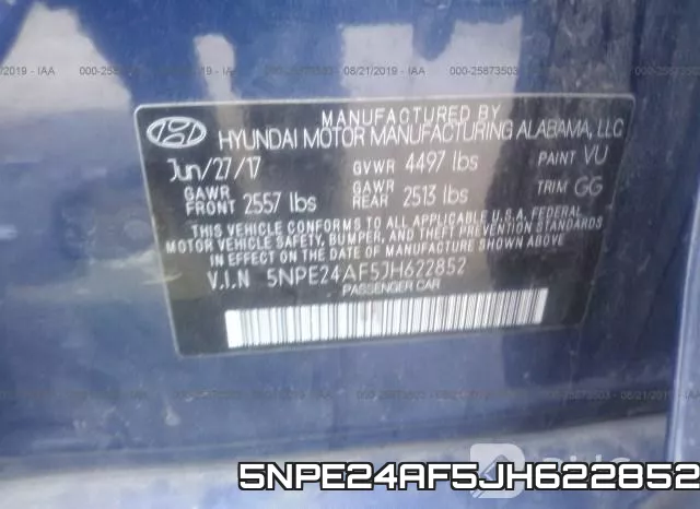 5NPE24AF5JH622852 фото 10