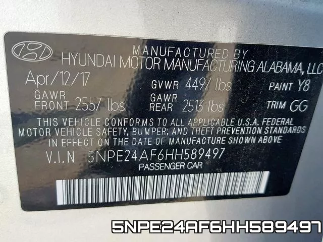5NPE24AF6HH589497 фото 2