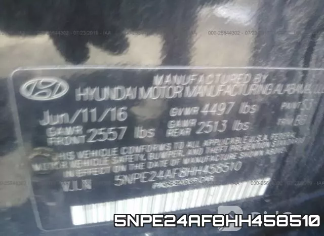 5NPE24AF8HH458510 фото 10