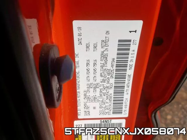 5TFAZ5CNXJX058074 фото 2