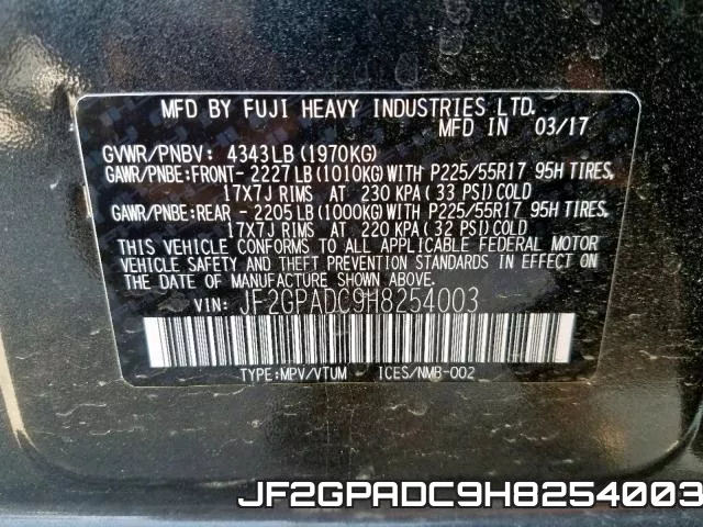 JF2GPADC9H8254003 фото 2