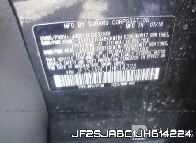 JF2SJABC1JH614224 фото 10