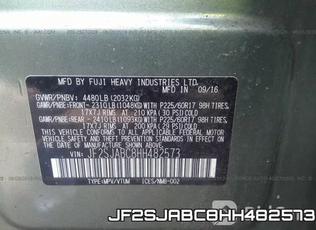 JF2SJABC8HH482573 фото 10