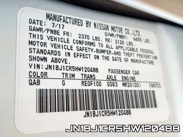 JN1BJ1CR5HW120488 фото 2