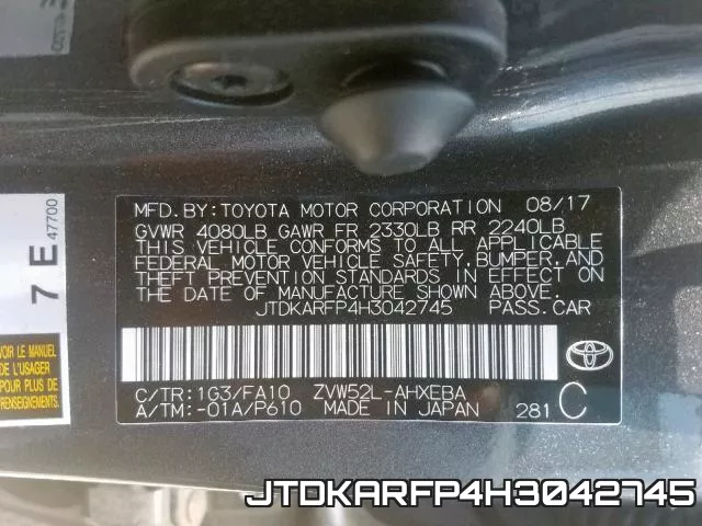 JTDKARFP4H3042745 фото 2