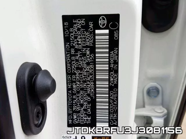 JTDKBRFU3J3081156 фото 2