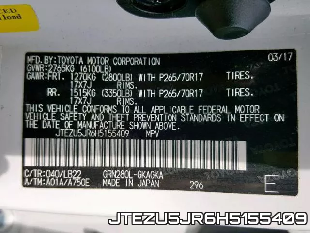 JTEZU5JR6H5155409 фото 2