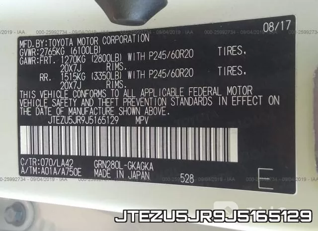 JTEZU5JR9J5165129 фото 10
