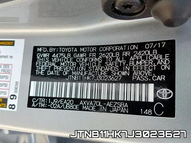 JTNB11HK7J3023627 фото 2