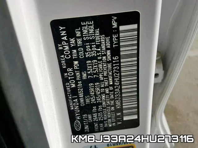 KM8J33A24HU273116 фото 2