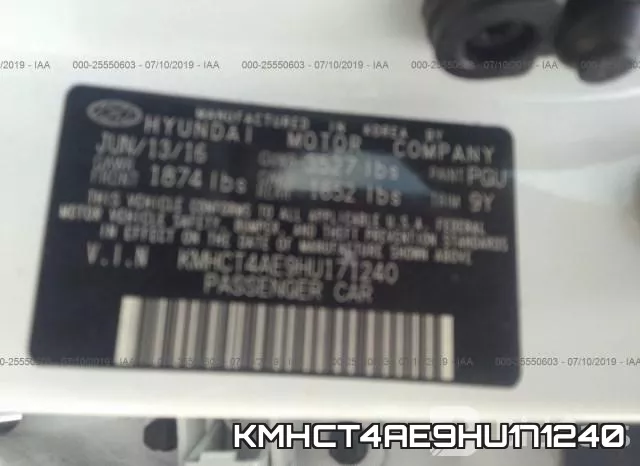 KMHCT4AE9HU171240 фото 10