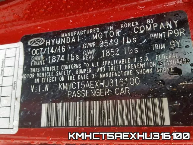 KMHCT5AEXHU316100 фото 2