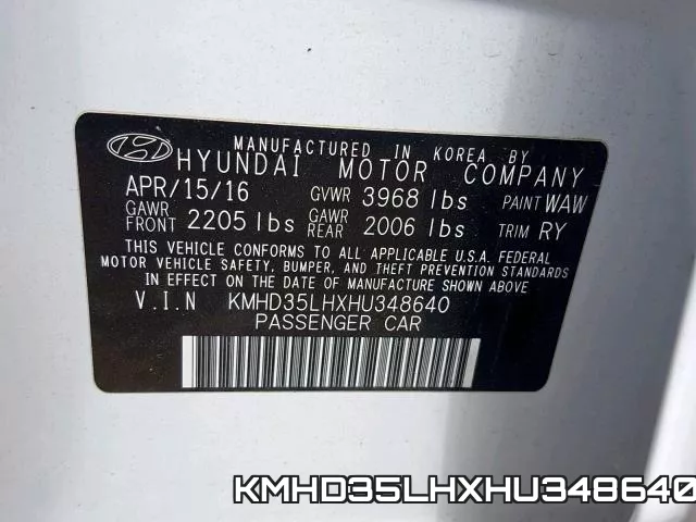 KMHD35LHXHU348640 фото 2