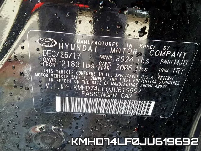 KMHD74LF0JU619692 фото 2