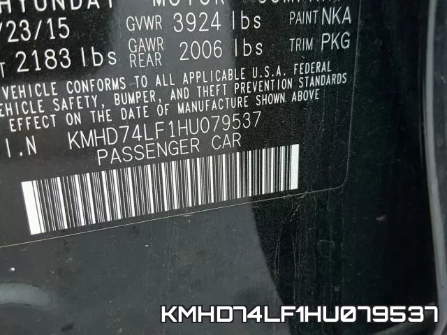KMHD74LF1HU079537 фото 2