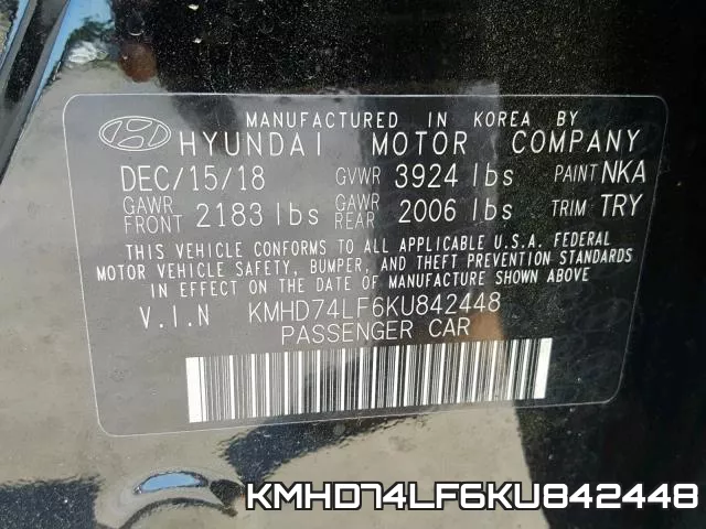 KMHD74LF6KU842448 фото 2