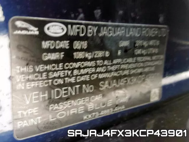 SAJAJ4FX3KCP43901 фото 2