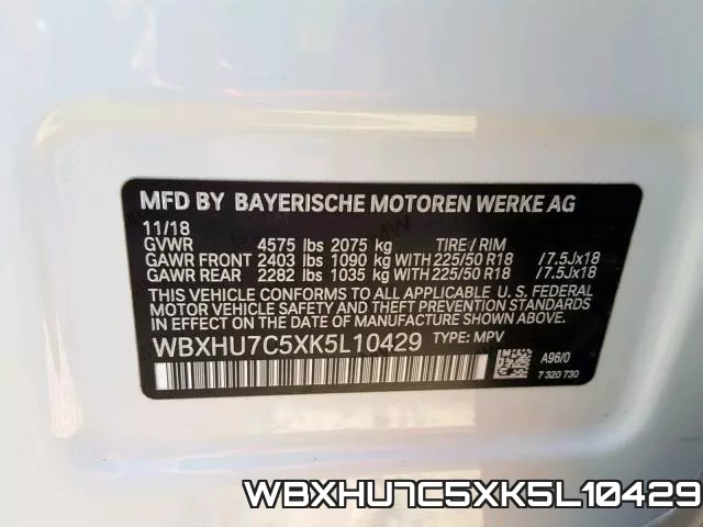 WBXHU7C5XK5L10429 фото 2
