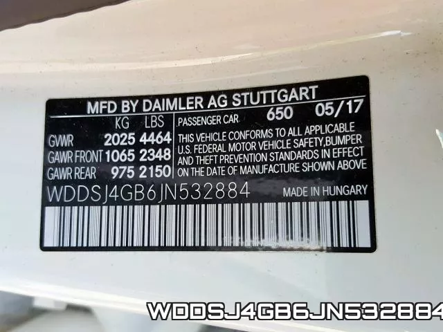WDDSJ4GB6JN532884 фото 2