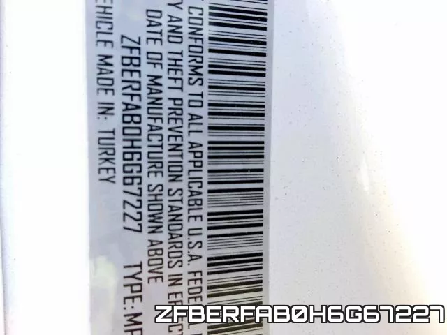 ZFBERFAB0H6G67227 фото 2