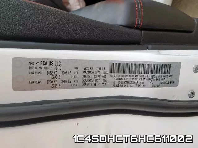1C4SDHCT6HC611002 фото 2